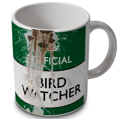 Bird Watcher - Official (with bird poop) - funny mug cup. Bird Watcher - Official (with bird poop) - funny mug cup.