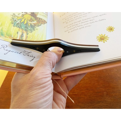 Page holder, thumb book page holder, acrylic violin inspired, bookmark holder, page marker, hand mad