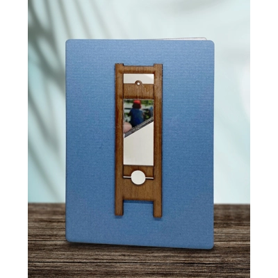 Guillotine Greeting Card - Wooden & Acrylic Hand Made gift.. Guillotine Greeting Card - Wooden & Acrylic Hand Made gift..