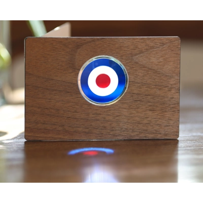 RAF roundel bullseye stained glass greeting card