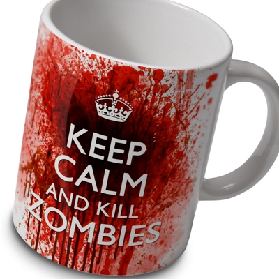 Bloody Zombie Mug - Keep Calm and Kill Zombies Bloody Zombie Mug - Keep Calm and Kill Zombies