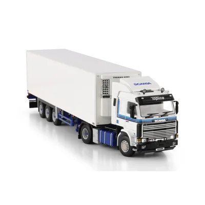 PRE ORDER FULL PRICE WSI TRUCK 1.50 Irish Premium Line Scania 143 Steelbumper & Irish 90's Chereau title=