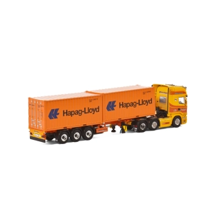 Hanlon Transport Scania R520 with Sliding Skelly & 2x20ft containers Hapag & Lloyd