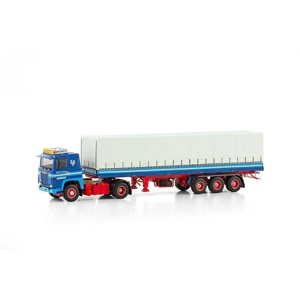 WSI TRUCK 1.50 ERIK H NIELSEN; SCANIA 1 SERIES 4X2 CLASSIC CURTAINSIDE TRAILER - 3 AXLE
