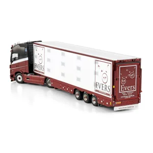 WSI TRUCK 1.50 Evers; VOLVO FH5 GLOBETROTTER XL 4X2 ISO THERM LIVE STOCK TRAILER - 3 AXLE