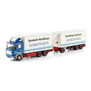 WSI TRUCK 1.50 Jens Ingvardsen; SCANIA R4 FLAT ROOF RIGED REEFER TRUCK 6X2 TAG AXLE RIGED REEFER DRA
