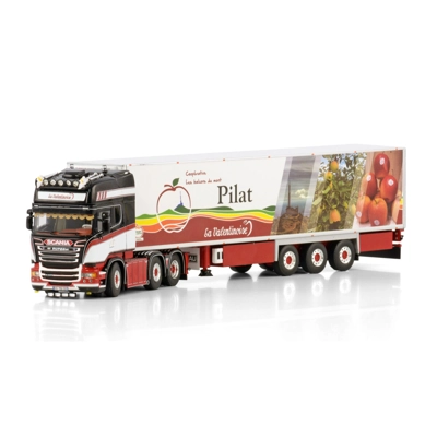 WSI TRUCK 1.50 La Valentinoise; SCANIA STREAMLINE TOPLINE 6X2 TWIN STEER REEFER TRAILER - 3 AXLE title=