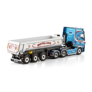 WSI TRUCK 1.50 Moyglare; RENAULT TRUCKS T HIGH 6X2 TAG AXLE HALF PIPE TIPPER TRAILER - 3 AXLE