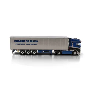 WSI TRUCK 1.50 Roland de Block; DAF 95XF SUPER SPACE CAB 4X2 VOLUME TRAILER - 3 AXLE