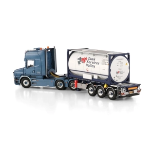 WSI TRUCK 1.50 Tank Services Valley BV; SCANIA T6 TORPEDO TOPLINE 6X2 TAG AXLE 30FT CONTAINER TRAILE