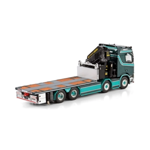 WSI MODELS 1.50 TM Hansen; SCANIA R NORMAL CR20N RIGED FLATBED TRUCK 8X2 TAG AXLE WITH PALFINGER PK