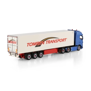 WSI TRUCK 1.50 Tomren; VOLVO FH5 GLOBETROTTER XL 6X2 TAG AXLE REEFER TRAILER - 3 AXLE