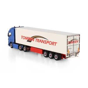 WSI TRUCK 1.50 Tomren; VOLVO FH5 GLOBETROTTER XL 6X2 TAG AXLE REEFER TRAILER - 3 AXLE