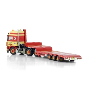 WSI TRUCK 1.50 Torben Rafn; VOLVO F12 GLOBETROTTER 6X2 TAG AXLE SEMI LOW LOADER - 3 AXLE