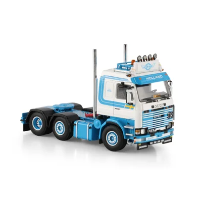 WSI TRUCK 1.50 Van de Kamp & dochters; SCANIA 3 SERIES 6X2 TWIN STEER title=