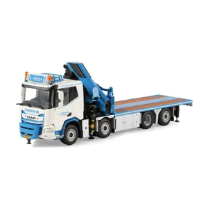 WSI Truck 1.50 van Hameren B.V.; DAF XD SL RIGED FLATBED TRUCK 8X2 TAG AXLE WI..