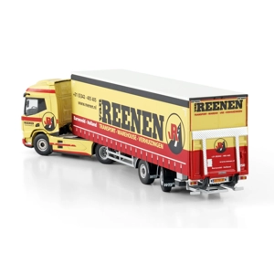 WSI TRUCK 1.50 Van Reenen; DAF XD SH WITH SKY LIGHTS AND SIDE WINDOW 4X2 BOX TRAILER - 2 AXLE