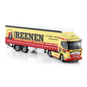WSI TRUCK 1.50 Van Reenen; DAF XD SH WITH SKY LIGHTS AND SIDE WINDOW 4X2 BOX TRAILER - 2 AXLE