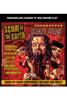 Signed Sleaze Freak Album Cover record flat Signed Sleaze Freak Album Cover record flat