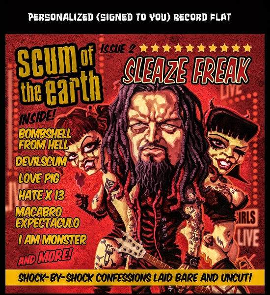 Signed Sleaze Freak Album Cover record flat