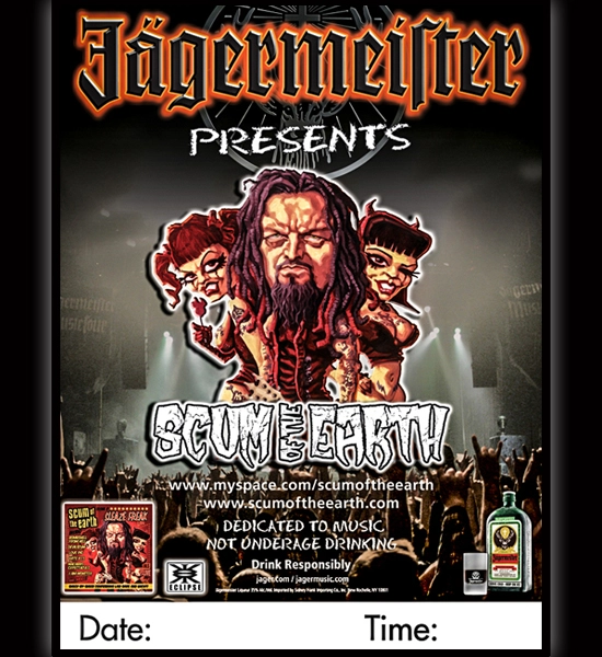 Signed SOTE Sleaze Freak tour poster