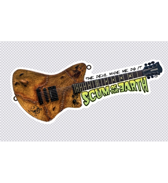 Die cut Skin Guitar sticker