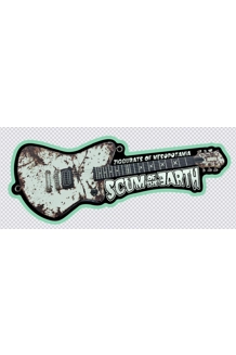Die cut Chernobyl Guitar glow in the dark sticker