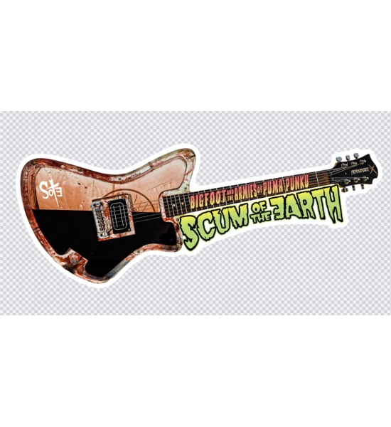 Die cut Blood Guitar sticker