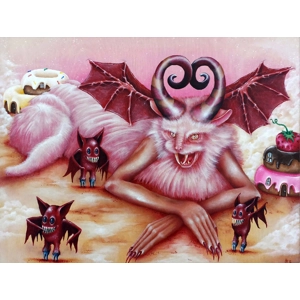 Kristen Ferrell - Dark and Cuddly Places - Original Painting