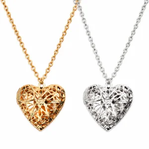 Filigree Heart Locket Necklace