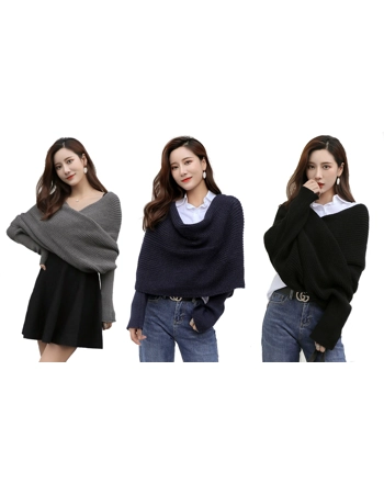 Sleeved Scarf Cardigan Style