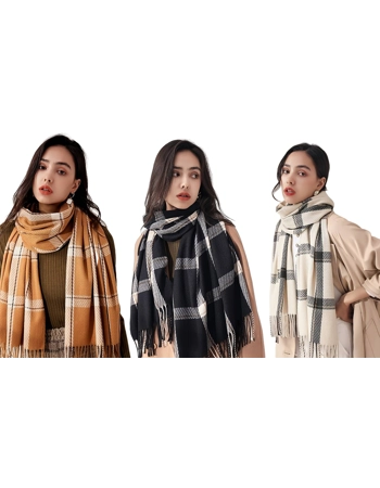 Soft Winter Checked Scarf