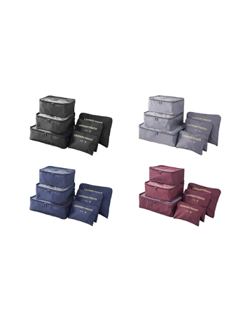 Set of 6 Suitcase Packing Travel Organisers