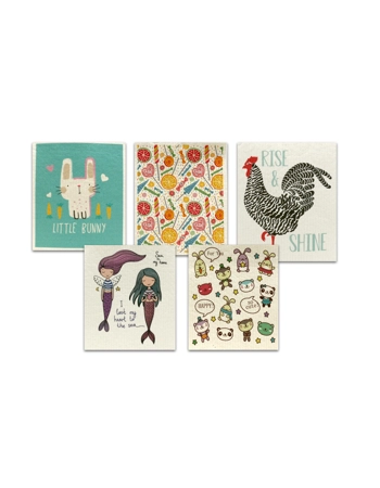 Patterned Cleaning Dishcloth Pack