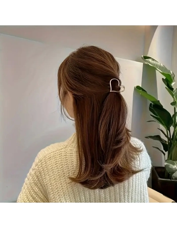 Gold Geometric Hair Clips Set