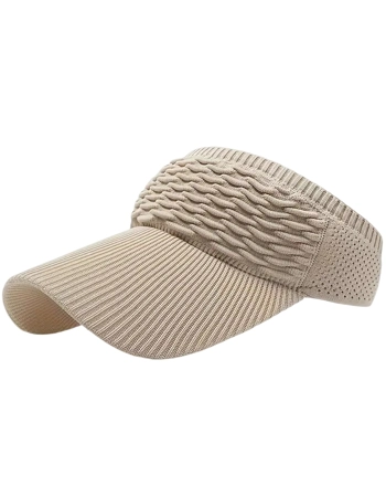 Textured Knit Sun Visor