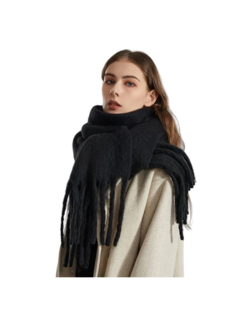 Chunky Winter Tassel Scarf