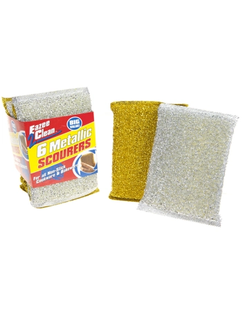 Metallic Scourers Pack of 6 Metallic Scourers Pack of 6