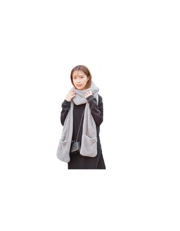 3-in-1 Fleece Hood, Scarf and Gloves