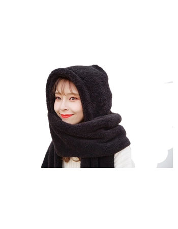 3-in-1 Fleece Hood, Scarf and Gloves