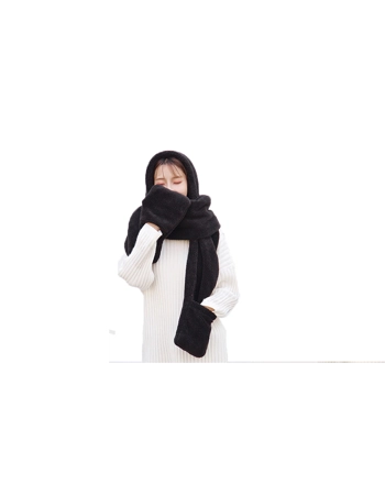 3-in-1 Fleece Hood, Scarf and Gloves