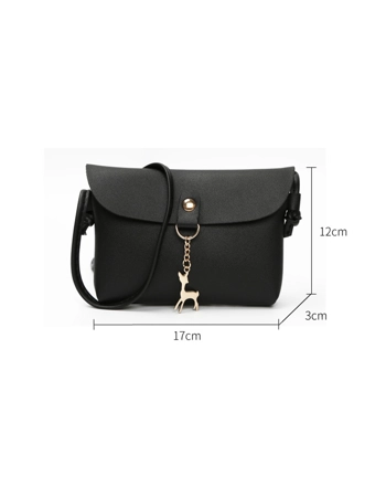 Shoulder Handbag with Reindeer Key Ring