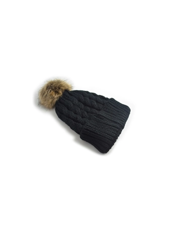 Mom and Baby pompom hat set