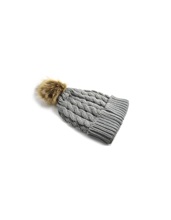 Mom and Baby pompom hat set