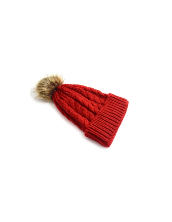 Mom and Baby pompom hat set