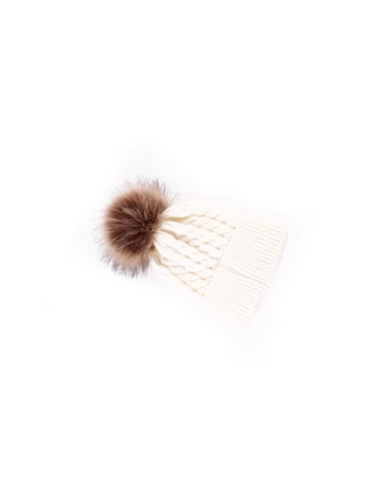 Mom and Baby pompom hat set