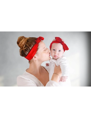 Mom and Baby Plain Headband Set