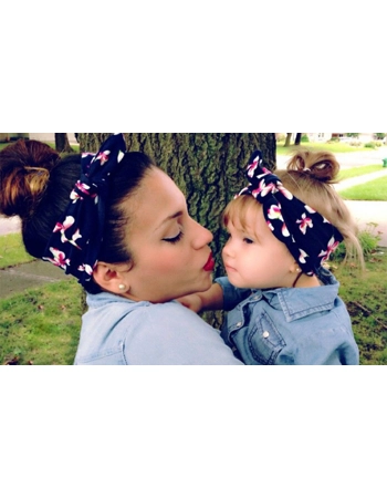 Mom and Baby Flowers Headband Set