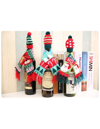 Christmas Wine Bottle Decorations