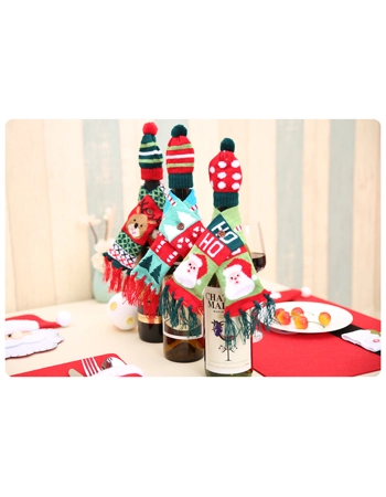 Christmas Wine Bottle Decorations